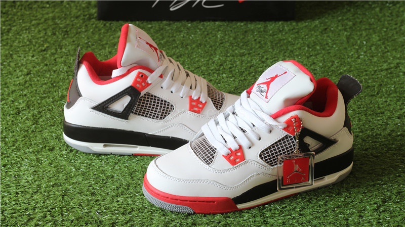 Authentic Air Jordan 4 Retro Fire Red GS